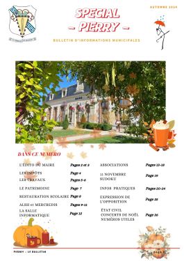 couverture spécial pierry automne 2024