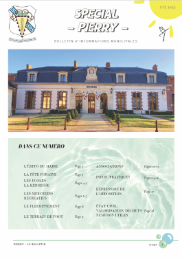 Bulletin municipal spécial Pierry - Été 2022