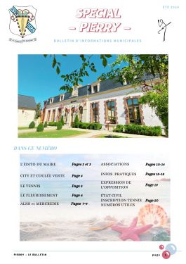 couverture spécial pierry été 2024