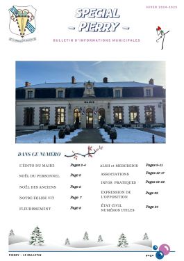 couverture Bulletin municipal spécial Pierry - Hiver 2024-2025