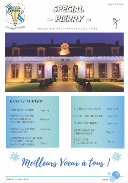Bulletin municipal spécial Pierry - Janvier 2021
