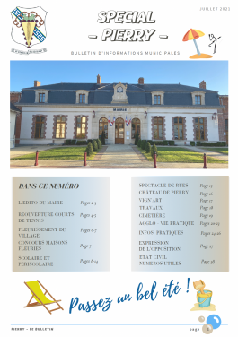 Bulletin municipal spécial Pierry - Juillet 2021