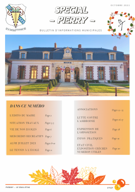 Bulletin municipal spécial Pierry - Octobre 2021