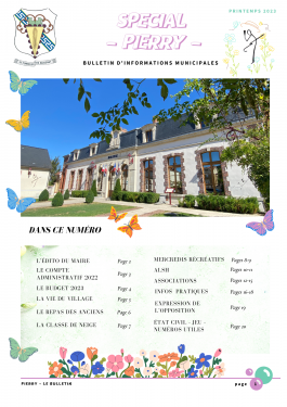 1ERE PAGE SPECIAL PIERRY PRINTEMPS 2023