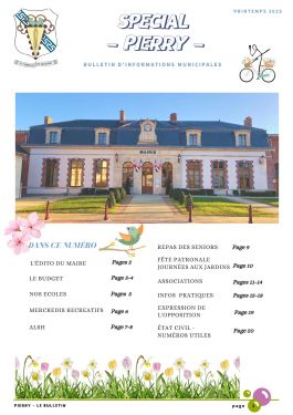 couverture spécial pierry printemps 2025